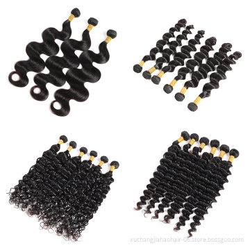 Wholesale Vendors Double drawn Human Hair Weave Bundles With Lace Frontals Closure Raw Mink Brazilian Cuticle Aligned Hair